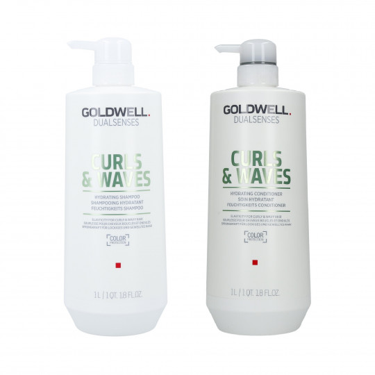 GOLDWELL DUALSENSES CURLS&WAVES Set shampooing 1000 ml + revitalisant 1000ml - 1