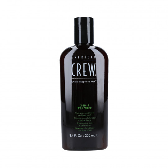 AMERICAN CREW 3-IN-1 TEA TREE Shampooing, soin et gel douche 250ml - 1