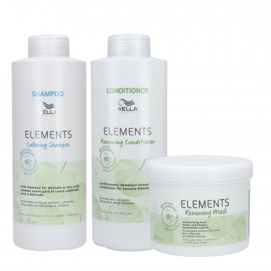 WELLA PROFESSIONALS ELEMENTS Set Shampooing 1000ml + Après-shampooing 1000ml + Après-shampooing 500ml