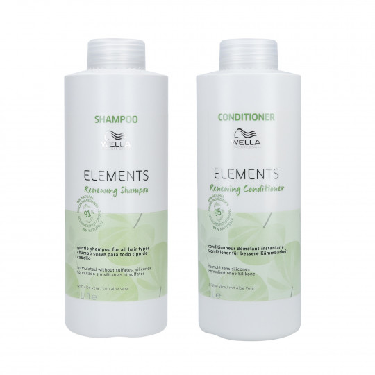 WELLA PROFESSIONALS ELEMENTS RENEWING Set Shampooings 1000ml + Après-shampooing 1000ml