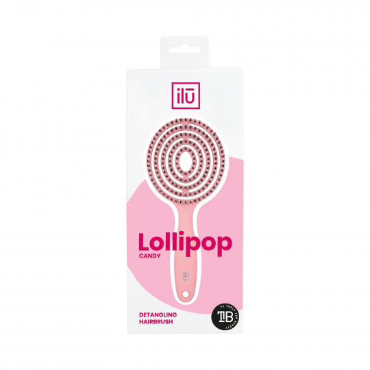 ilū Lollipop Candy Brosse Démêlante, Rose - 1