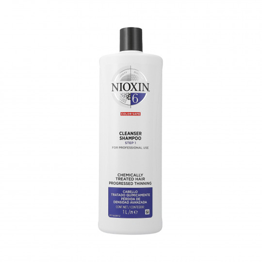 NIOXIN CARE SYSTEM 6 Shampooing purifiant cheveux traités très fins 1000ml - 1