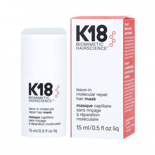 K18 Masque moléculaire reconstructeur pour cheveux sans rinçage 15ml