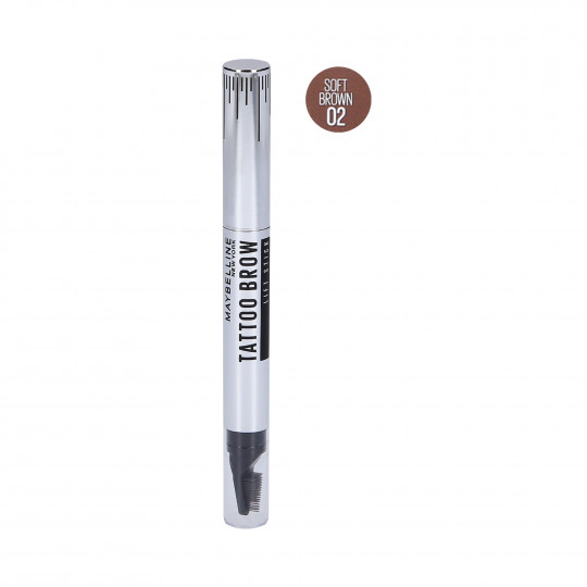 MAYBELLINE TATTOO BROW LIFT Marqueur à sourcils double face 02 Soft Brown - 1