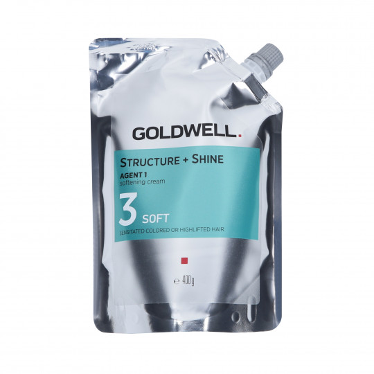 GOLDWELL Structure + Straight Shine Agent 1 - 3 Soft Crème capillaire adoucissante pour un lissage permanent 400g - 1