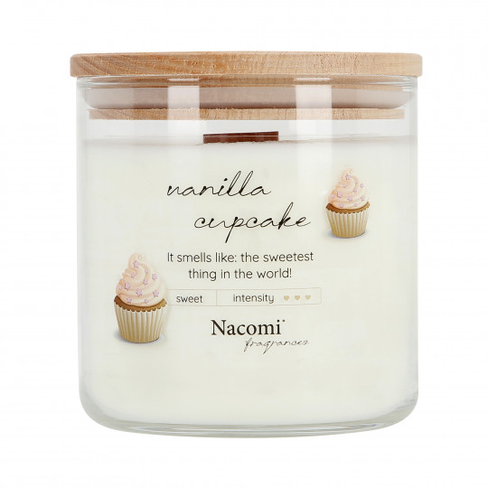 NACOMI Bougie aromathérapie soja vanille Cupcake - au parfum de cupcakes vanille 450g